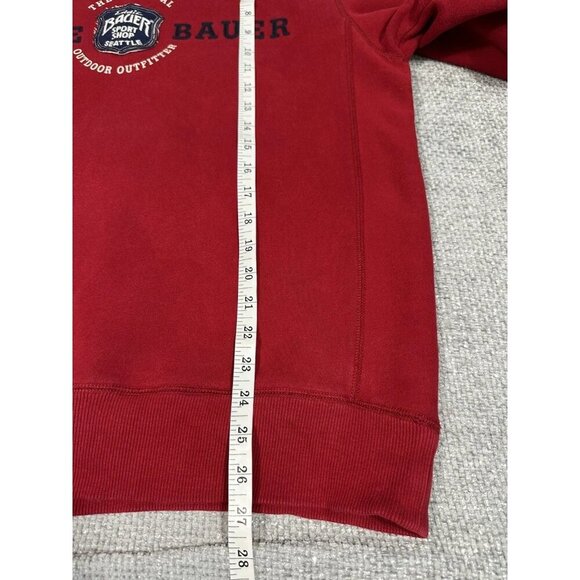 Eddie Bauer Sweatshirt Mens Medium Red Sport Shop Seattle Spell Out Y2K - Picture 6 of 9